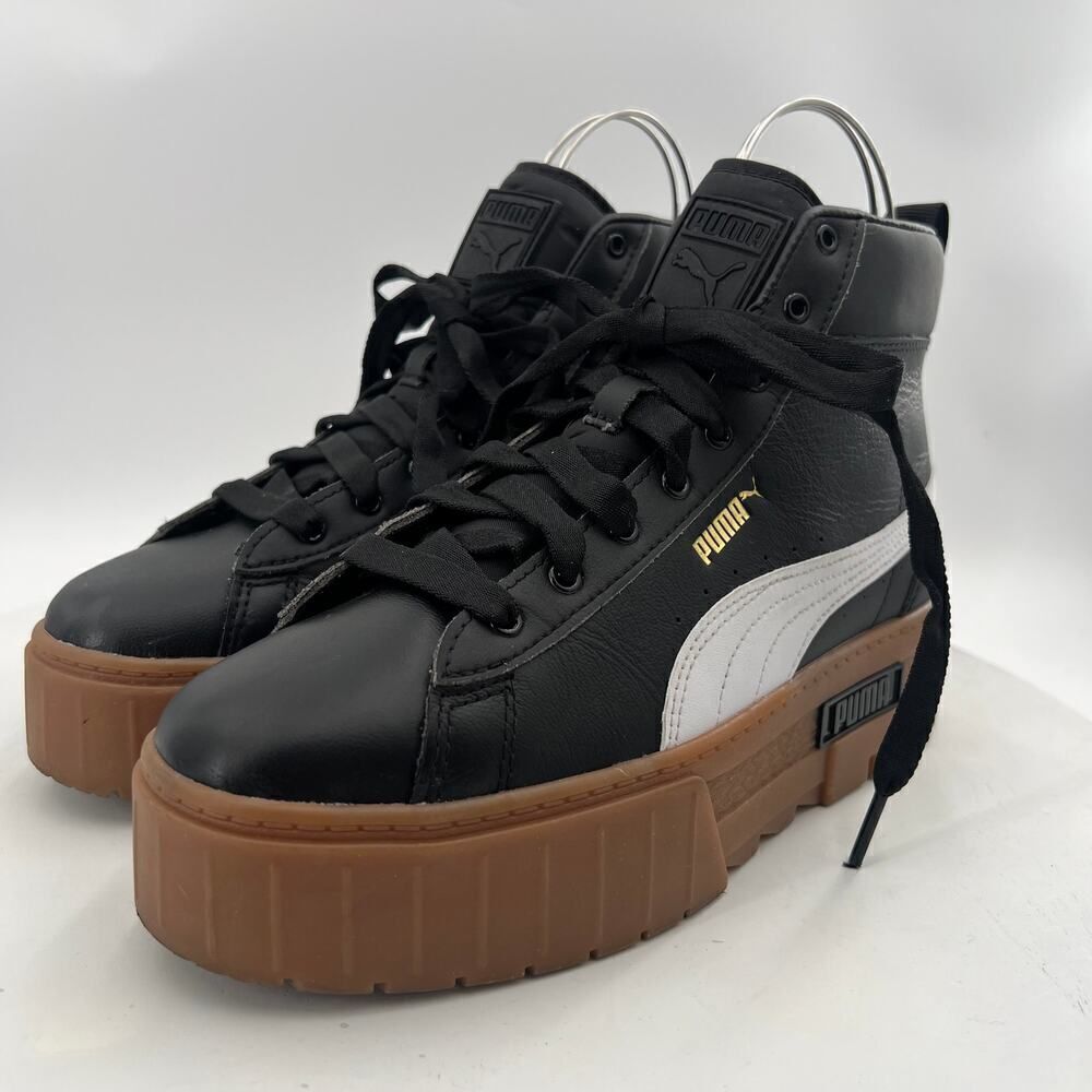 PUMA Mayze Womens Mid Platform Black Sneakers Casual Shoes Size 8.5 - Picture 4 of 15
